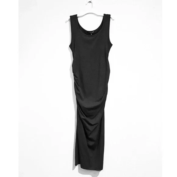 Black Side Ruched Sleeveless Maxi NWOT Sz M - Picture 6 of 10